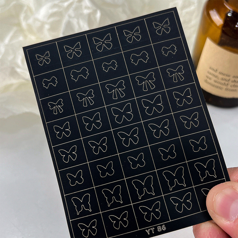 Wholesale flower love butterfly spray gun spray template nail nail stickers